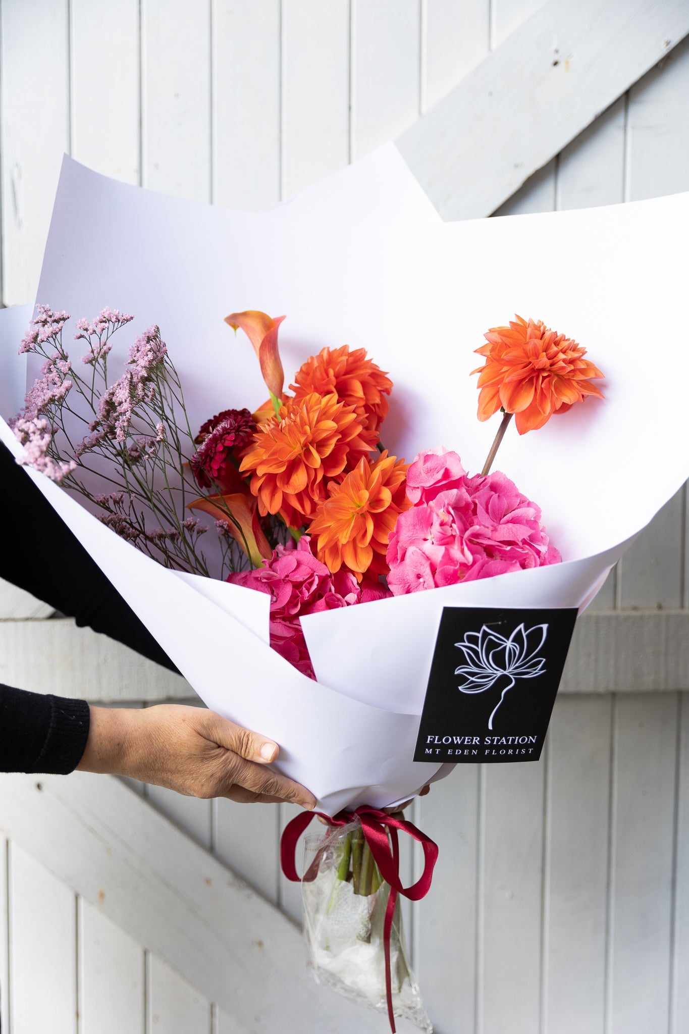 Ruby Tuesday Bouquet/Deep Seasonal Blooms/Flower Station Auckland